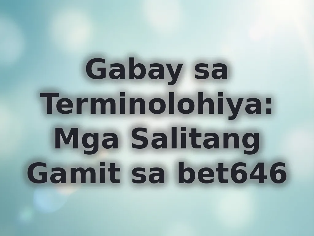 Gabay sa Terminolohiya